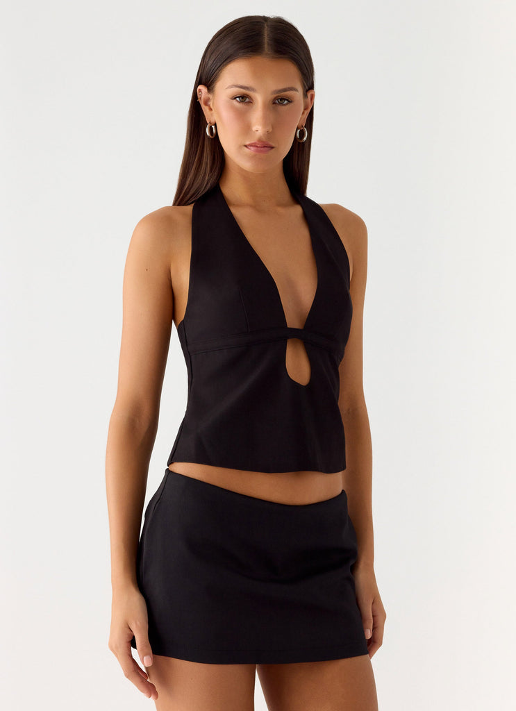Mirna Halter Top - Black