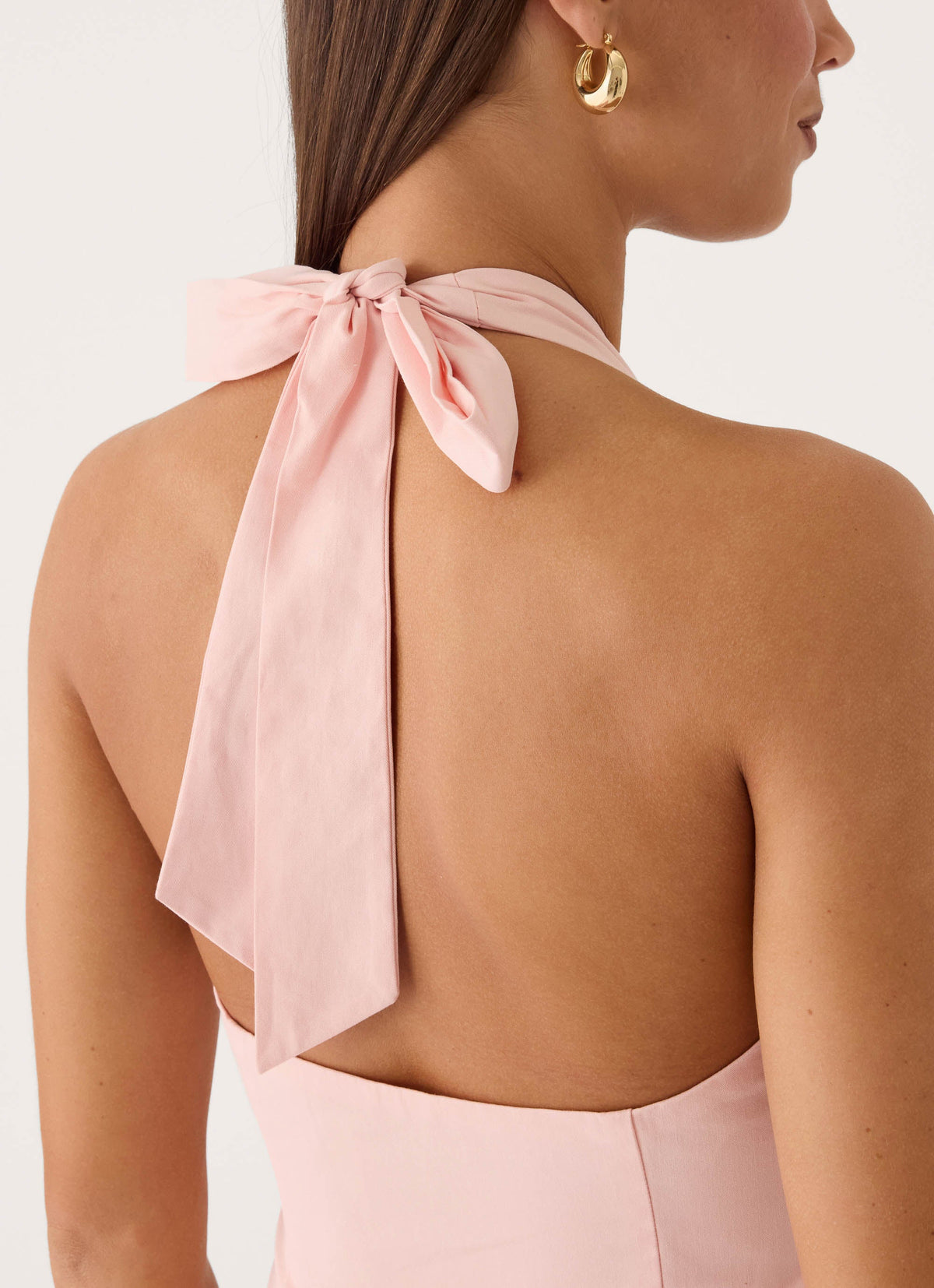 Monique Halter Midi Dress - Marshmallow Pink