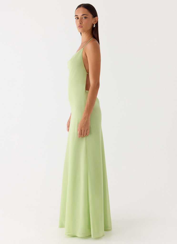 Morning Crush Cowl Maxi Dress - Lime