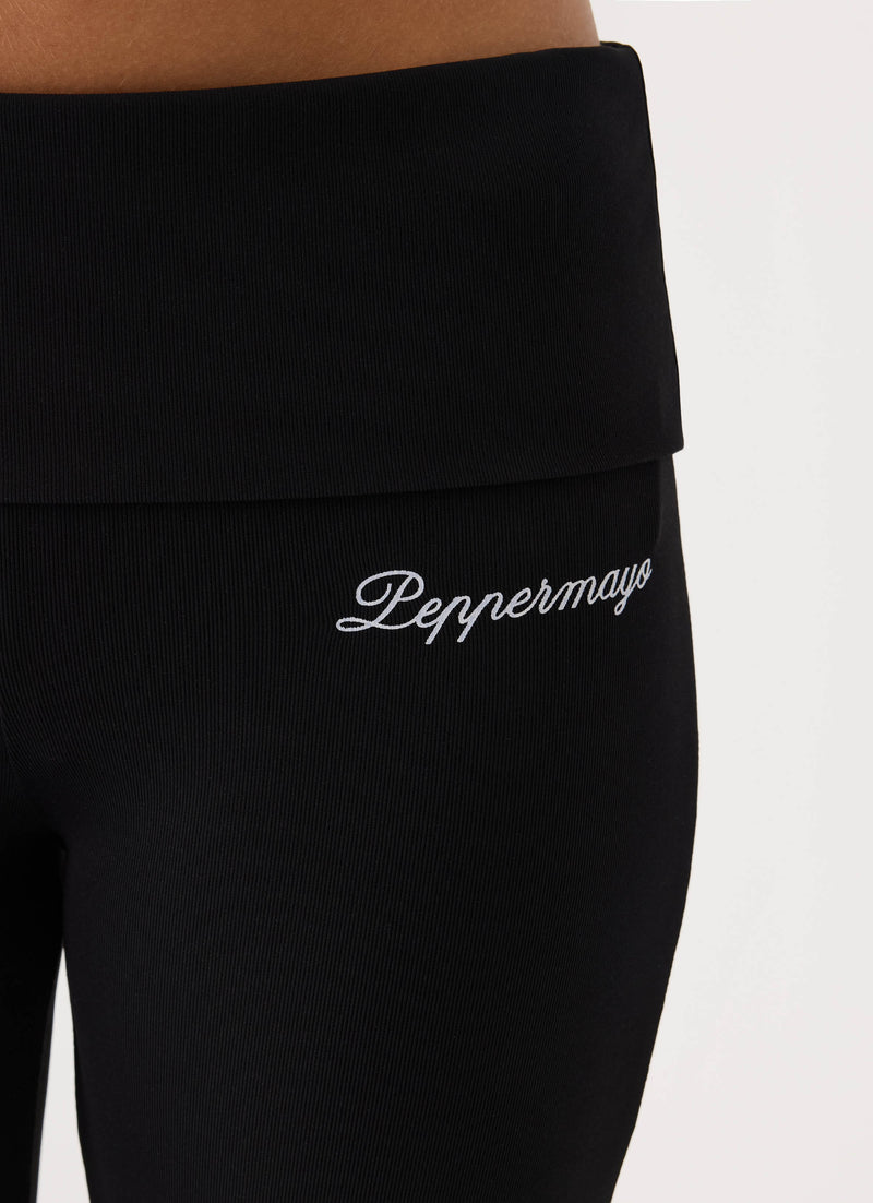 Muse Roll Waist Pants - Black