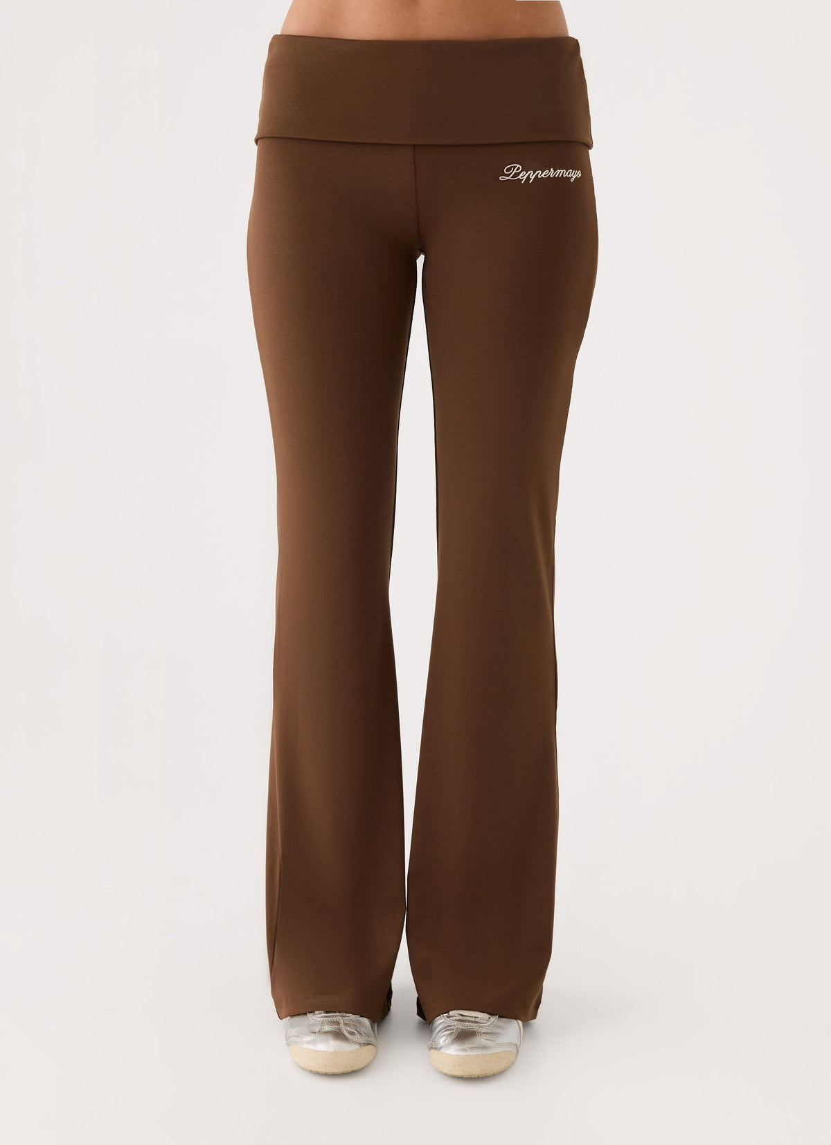 Muse Roll Waist Pants - Chocolate