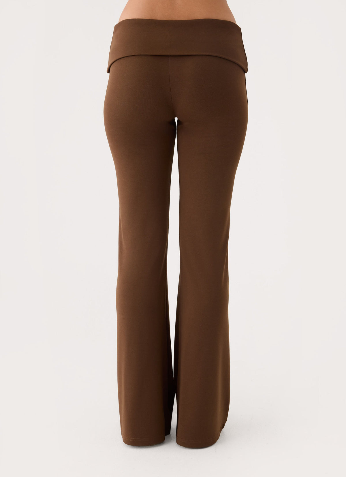 Muse Roll Waist Pants - Chocolate