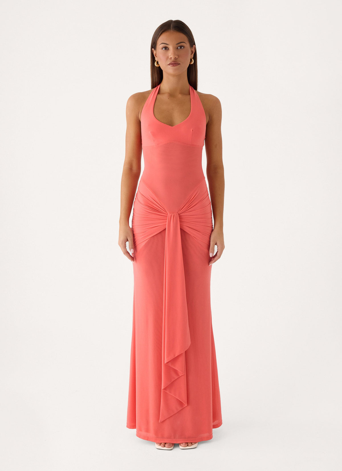 Myrhee Maxi Dress - Coral