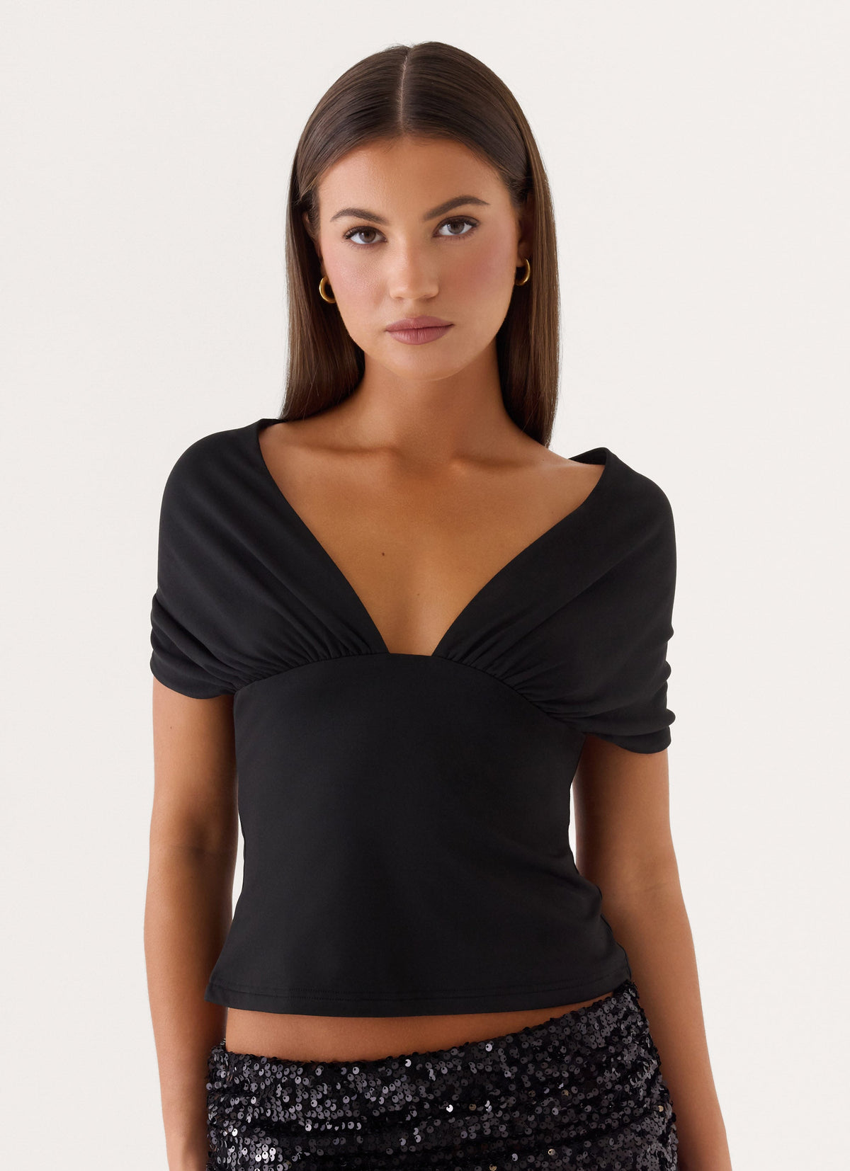Nakeela Off Shoulder Top - Black