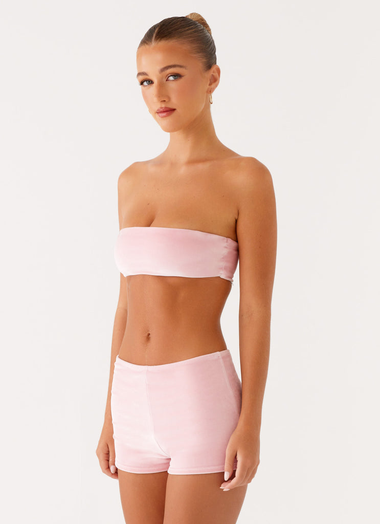 Natalina Bandeau Swim Top Pink 2 Peppermayo