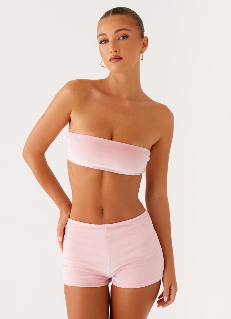 Natalina Bandeau Swim Top Pink 4 Peppermayo