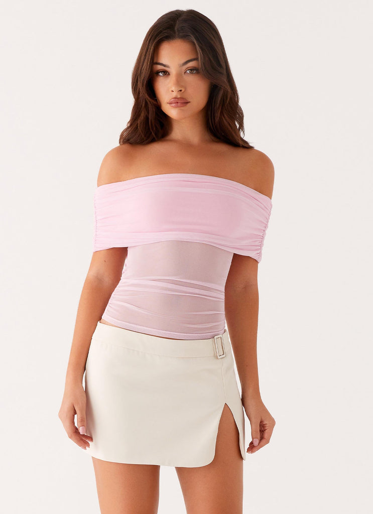 Nelly Off Shoulder Top - Pink