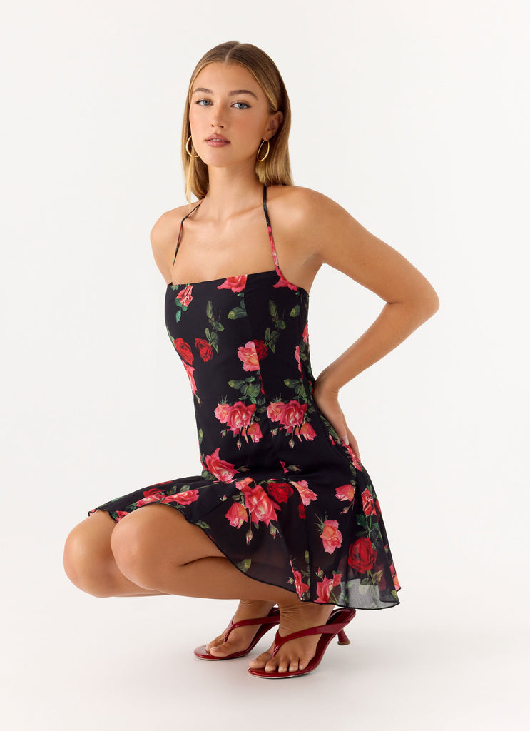 Nikyta Mini Dress - Midnight Bloom