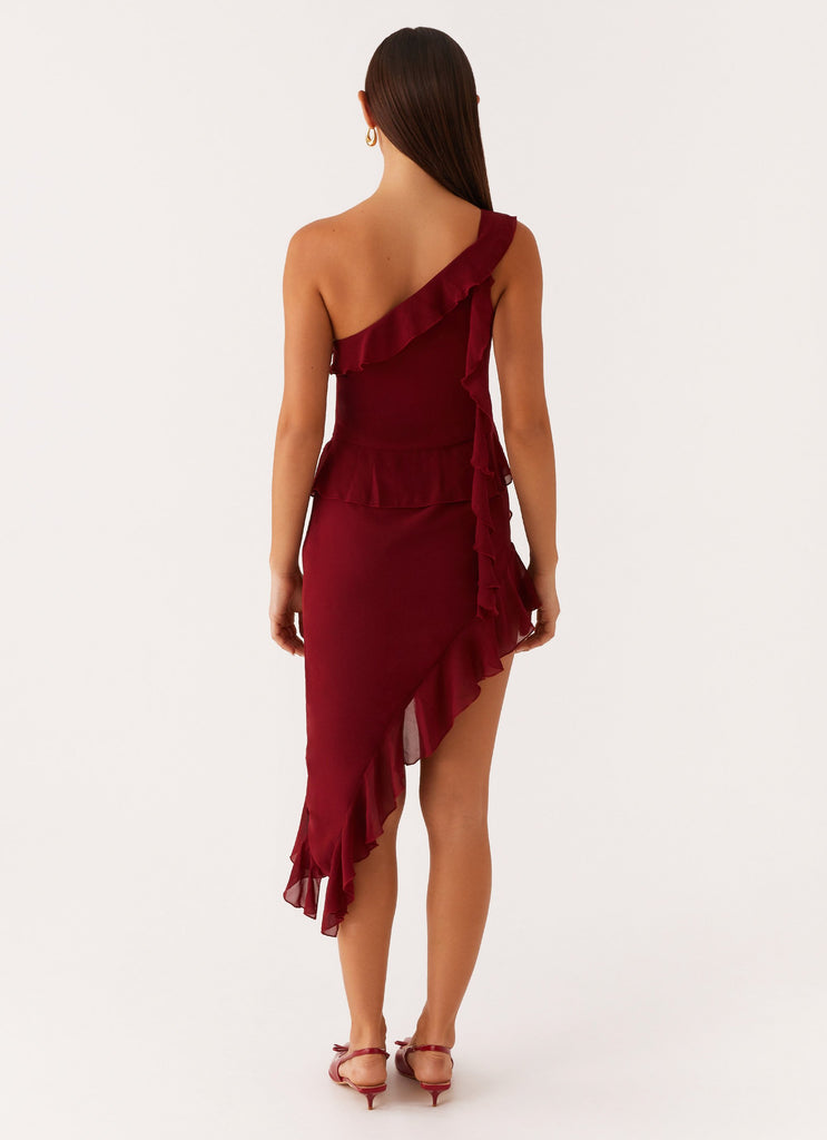 No Secret Mini Dress - Deep Red