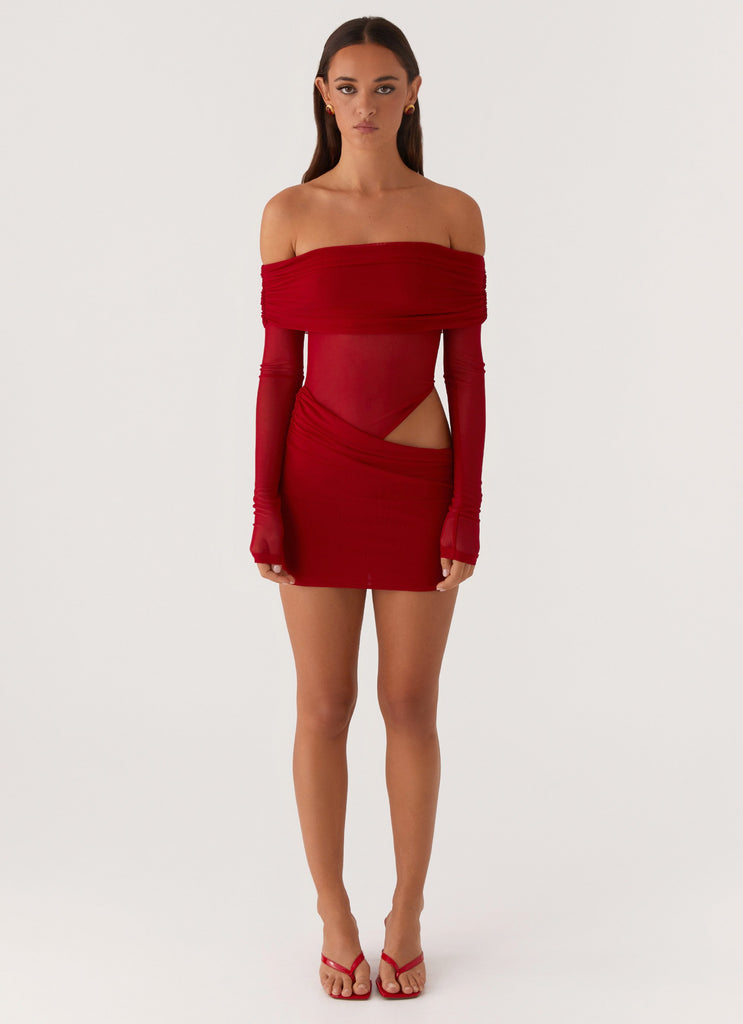 No Doubt Mini Dress - Red