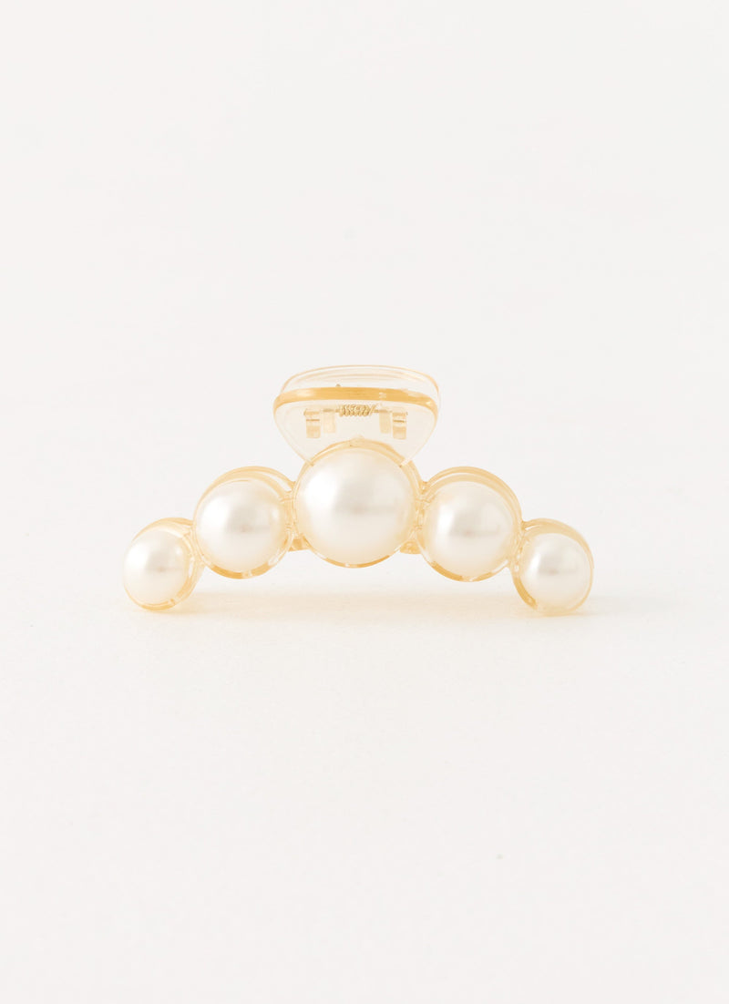 Oyster Club Claw Clip - Pearl