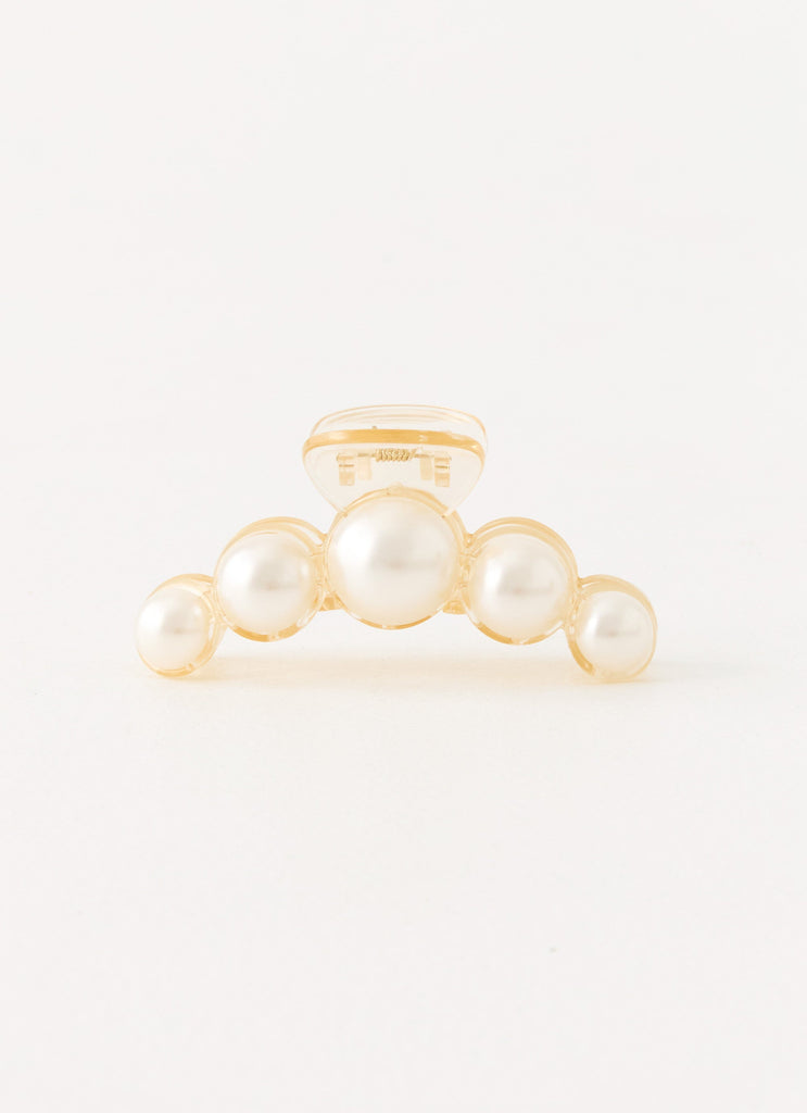 Oyster Club Claw Clip - Pearl