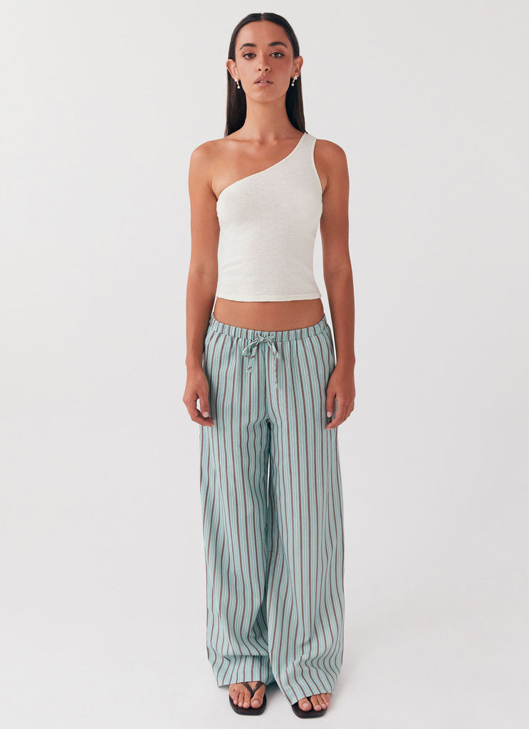 Fresh Face Linen Pants - Coastal Stripe