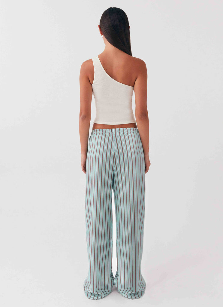 Fresh Face Linen Pants - Coastal Stripe