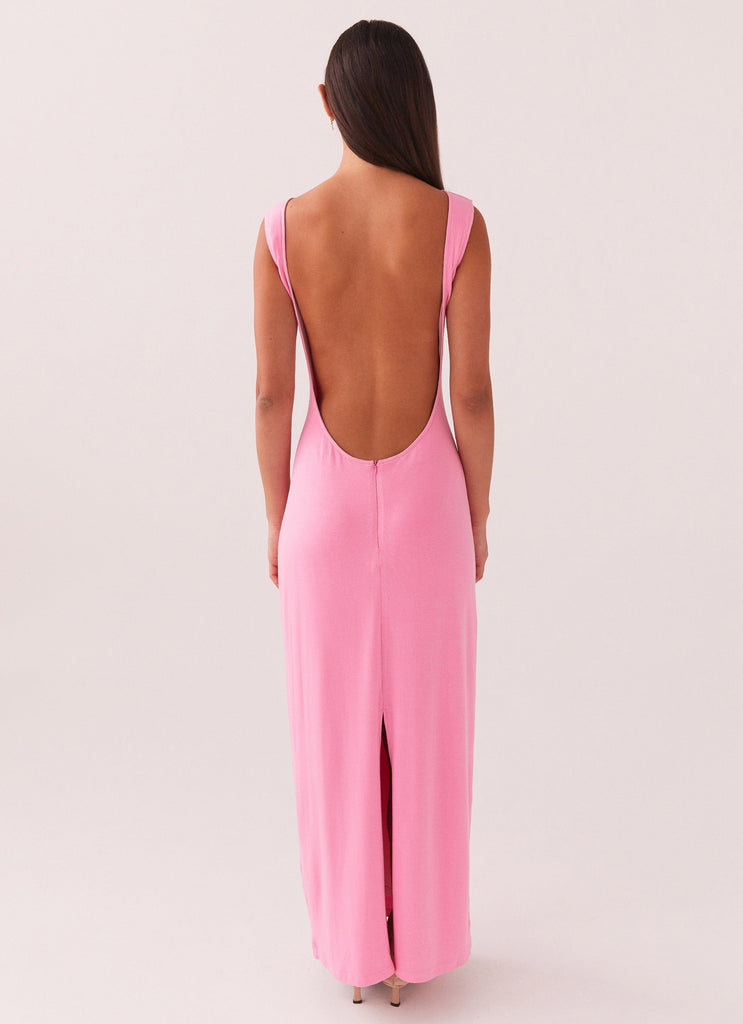 Womens Celina Maxi Dress in the colour Pink in front of a light grey background