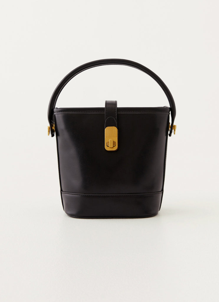 Womens Terrie Bag in the colour Black in front of a light grey background