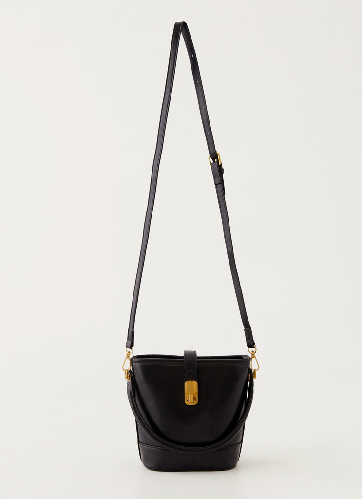 Womens Terrie Bag in the colour Black in front of a light grey background