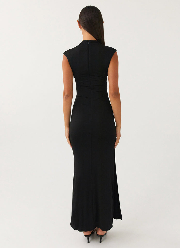 Womens Special Affair Maxi Dress in the colour Black in front of a light grey background