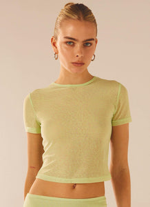 Just Like Magic Mesh Tee - Lime - Peppermayo