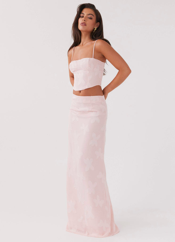 Light pink maxi skirt hotsell