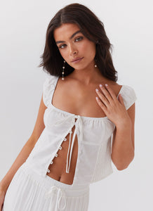 Xanthe Bustier Top - Ivory Mist