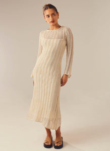 All I Want Maxi Dress - Beige - Peppermayo