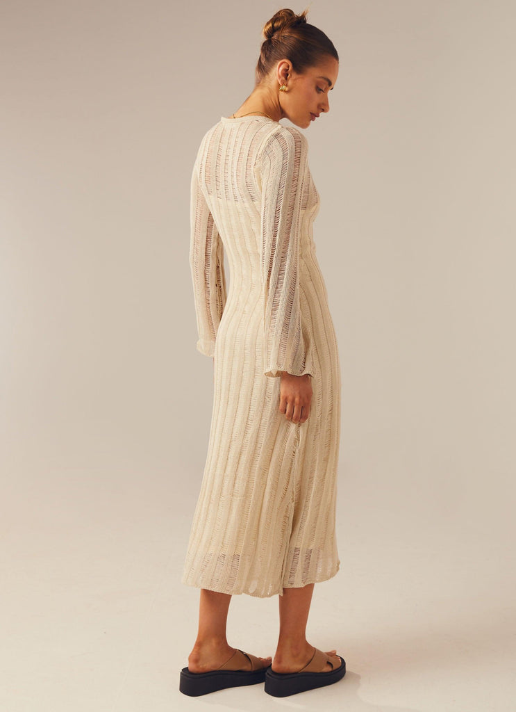 All I Want Maxi Dress - Beige - Peppermayo