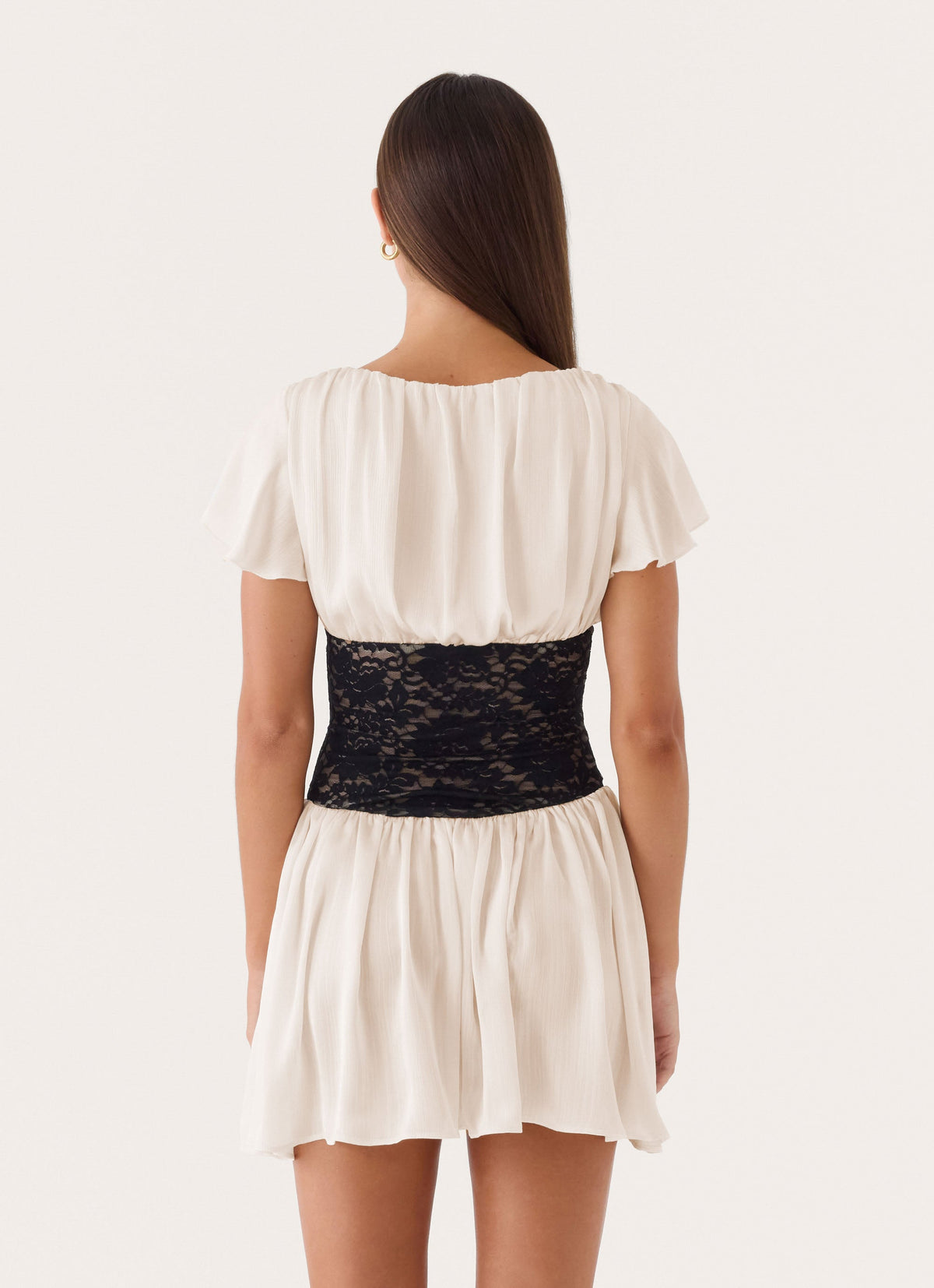 Poppie Lace Mini Dress - Ivory