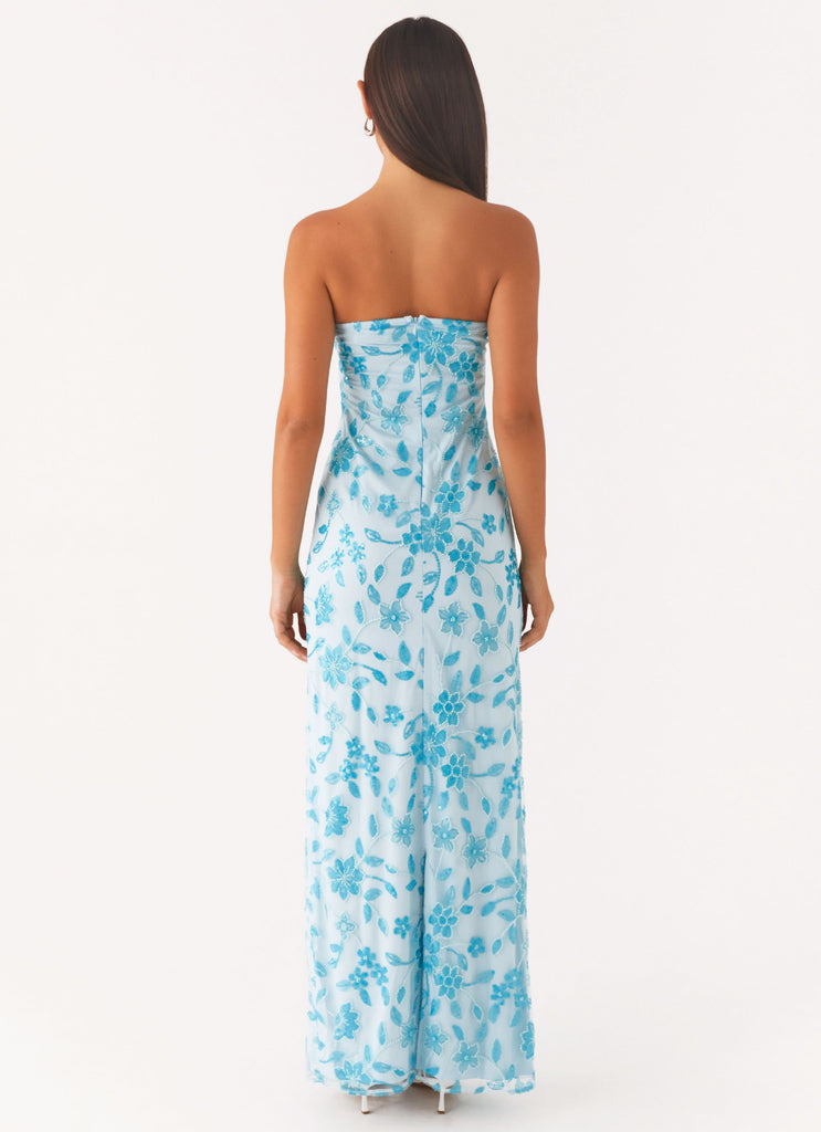 Prism Beaded Maxi Dress - Blue