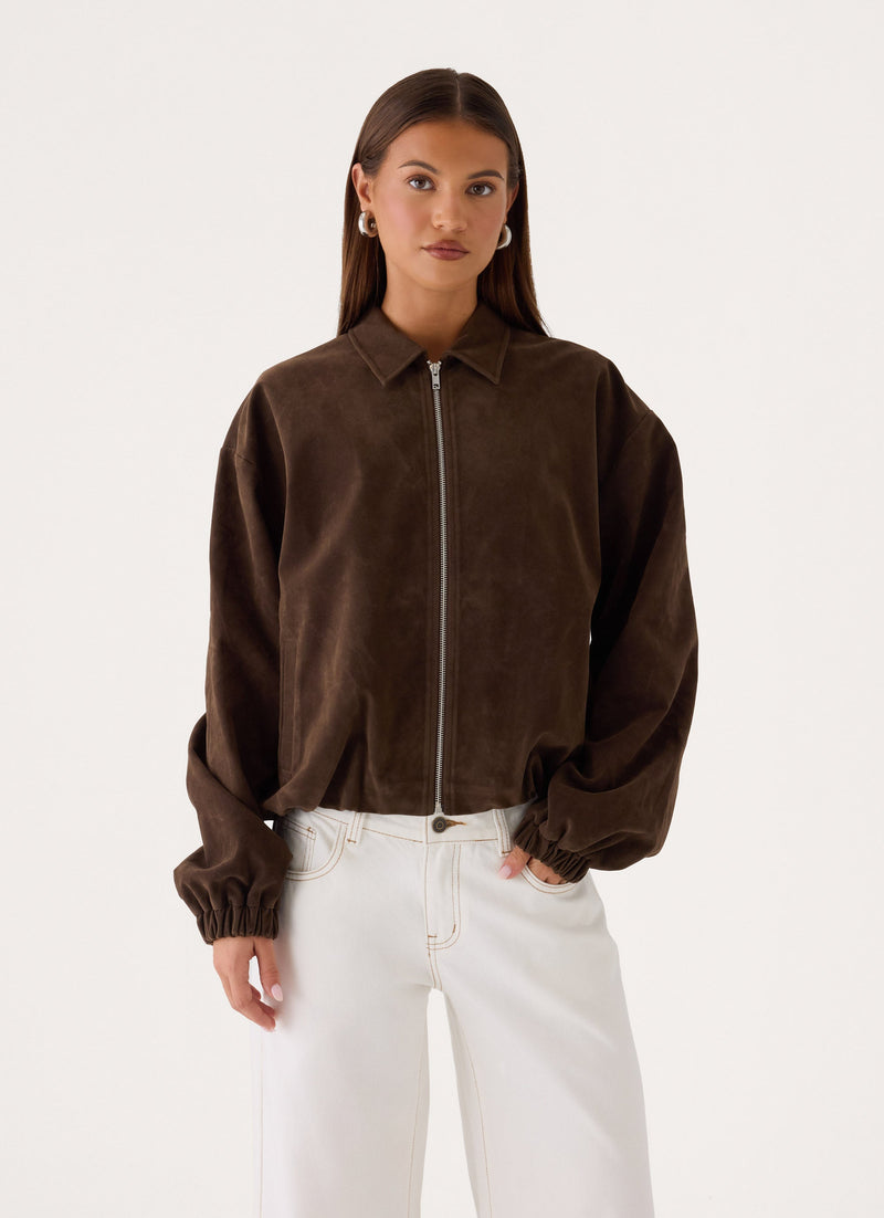 Ranya Bomber Jacket - Brown