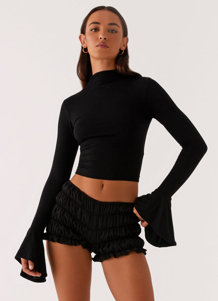 Reggie Long Sleeve Top - Black