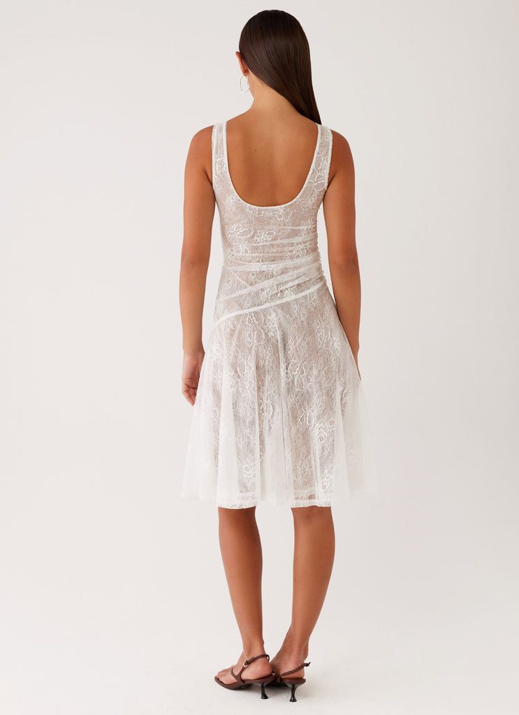 Remember Me Lace Midi Dress - White