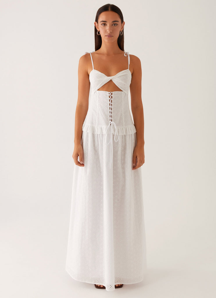 Reveria Twist Maxi Dress - Ivory