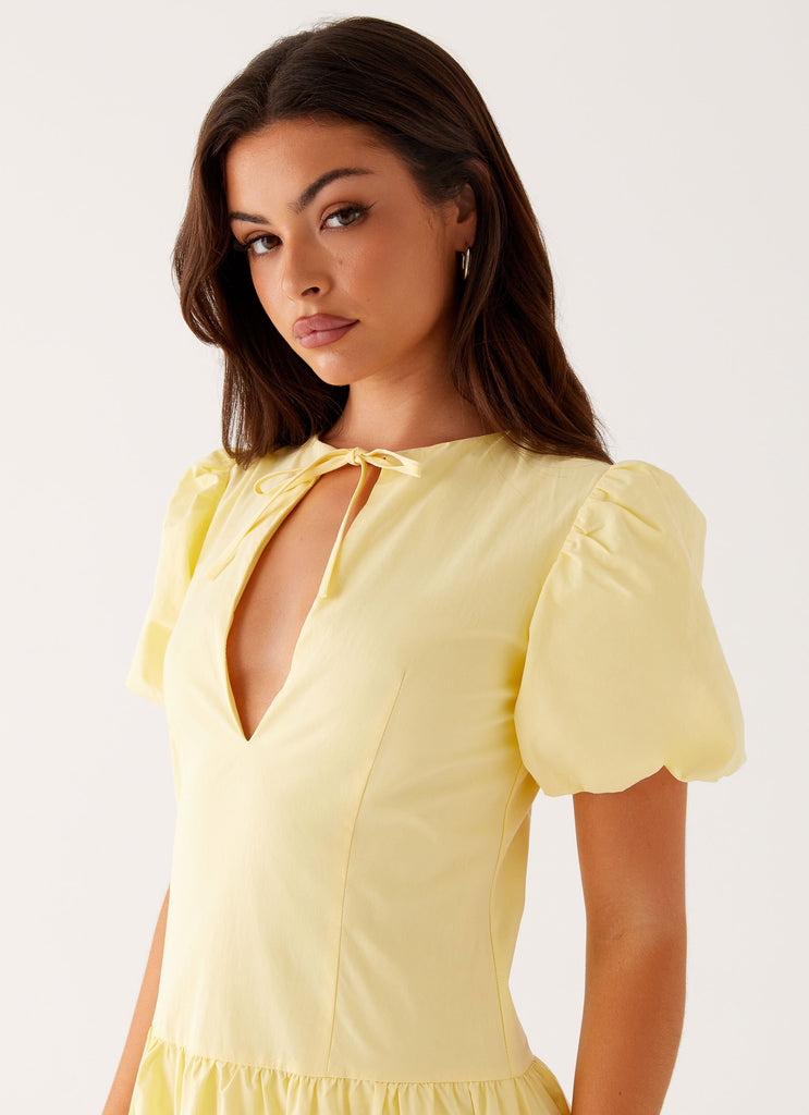 Reyna Midi Dress - Yellow