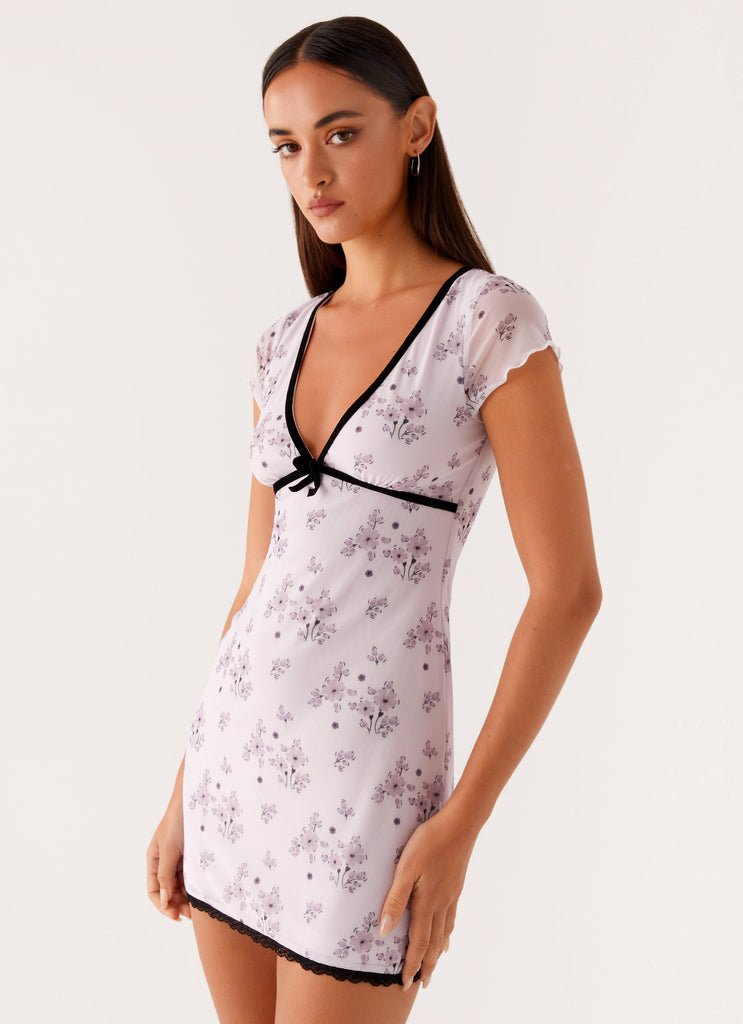 Rocca Mini Dress Lavender Meadow 5 Peppermayo