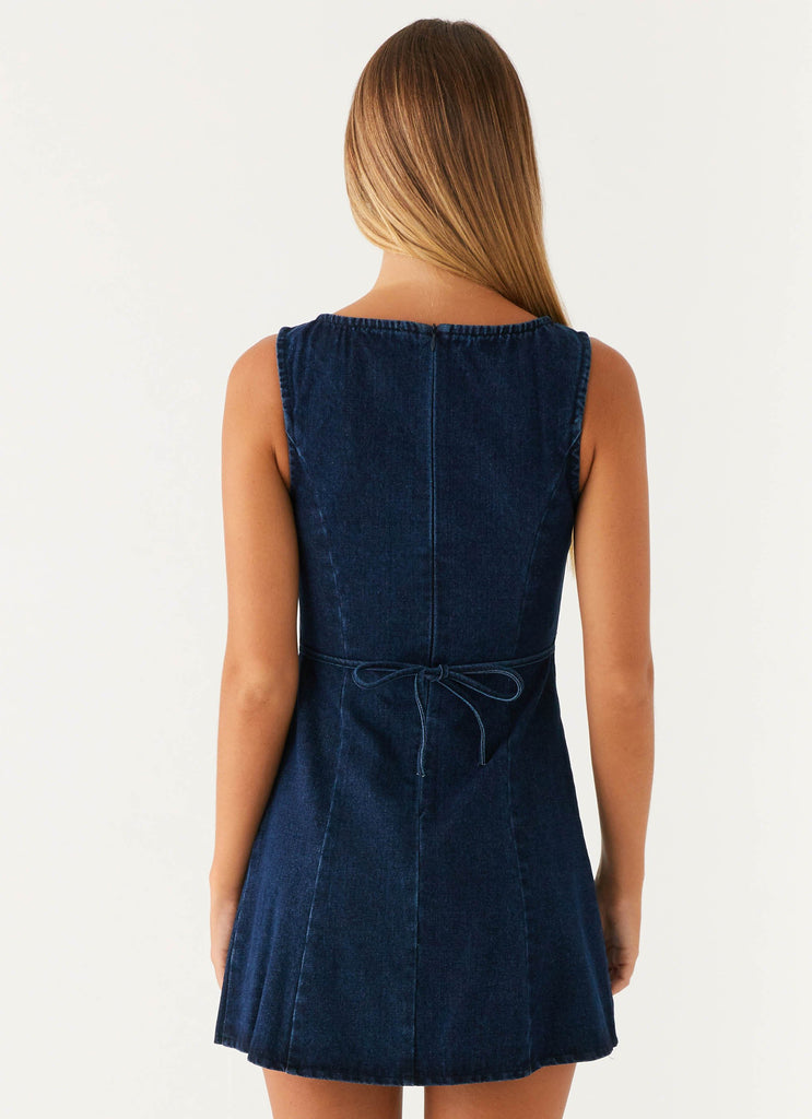 Rochelle Denim Mini Dress - Blue