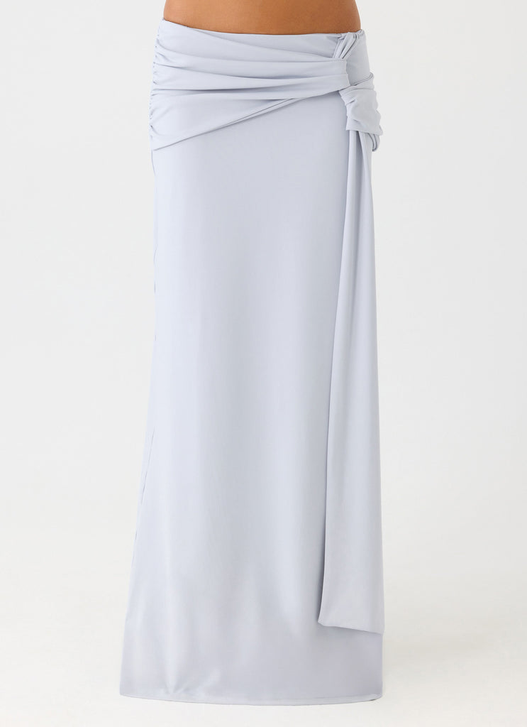 Romana Maxi Skirt - Misty Blue