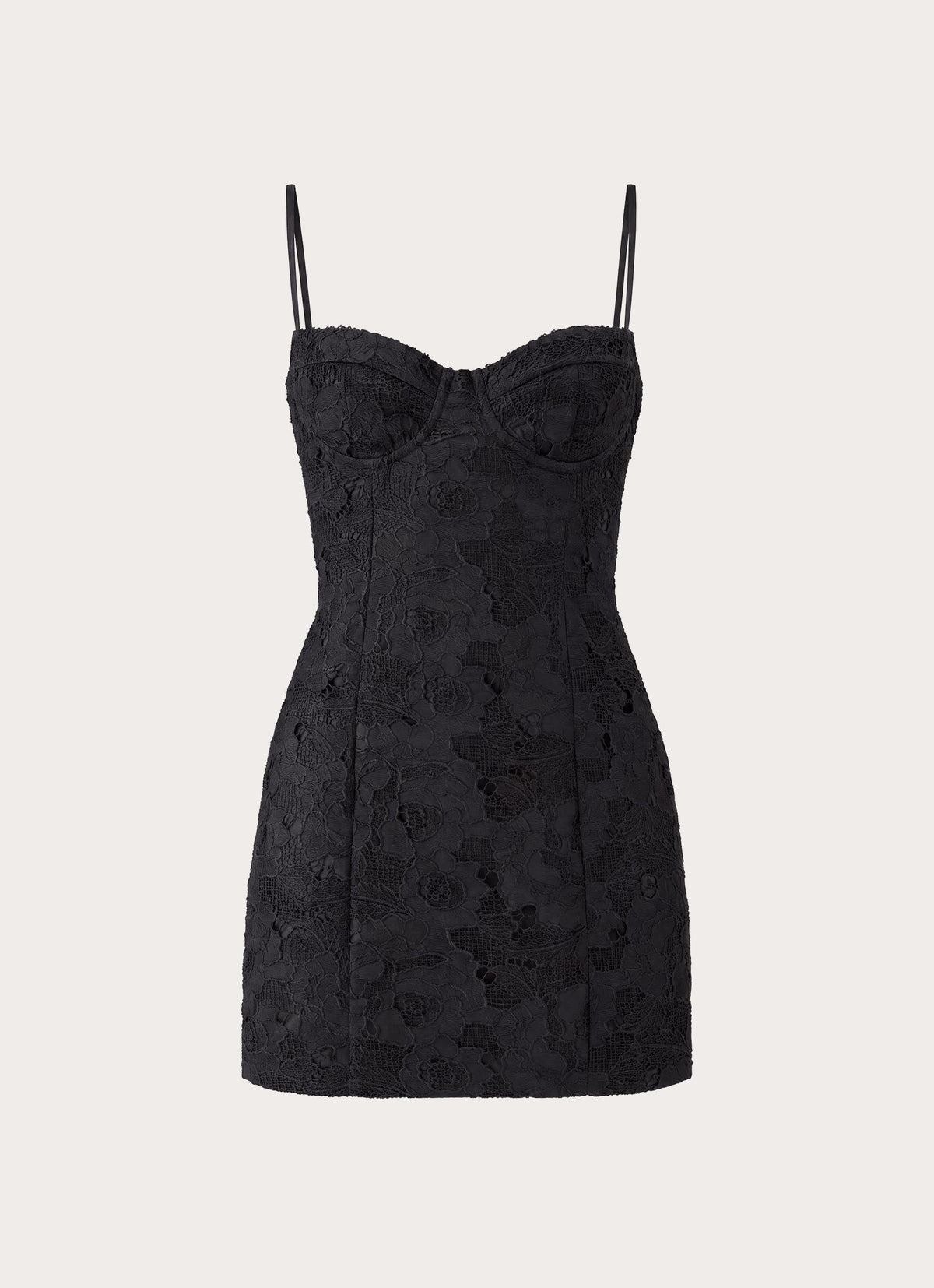 Ruelle Lace Mini Dress - Black
