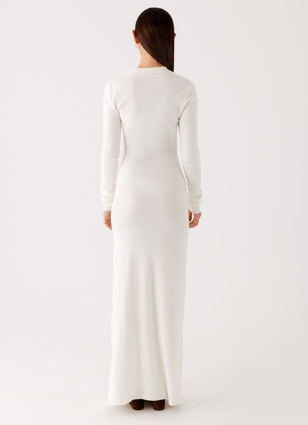 Sabetha Knit Maxi Dress White 3 Peppermayo