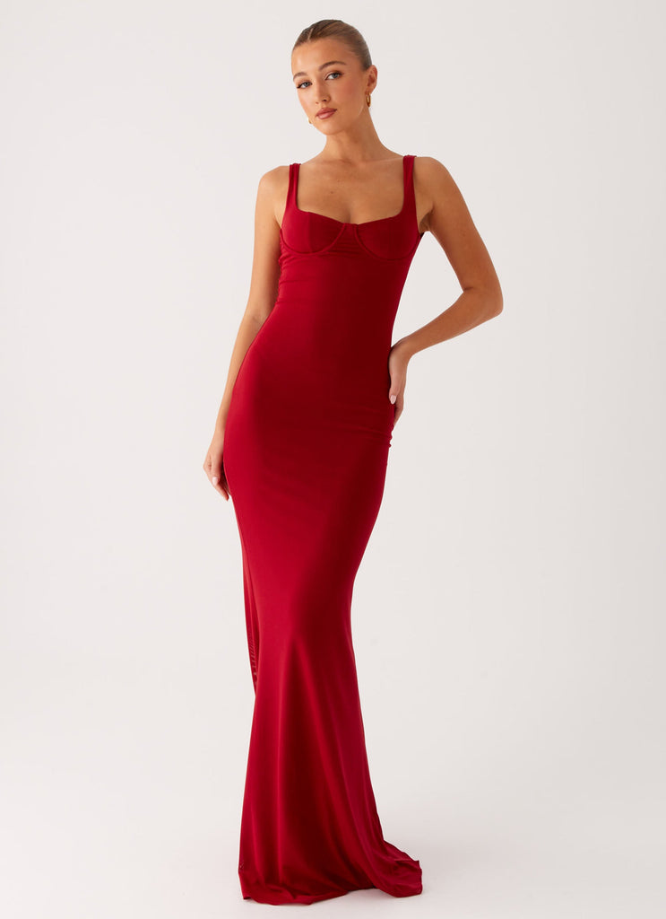 Safiya Maxi Dress - Maroon