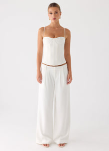 Samuel Low Rise Suiting Pants - White