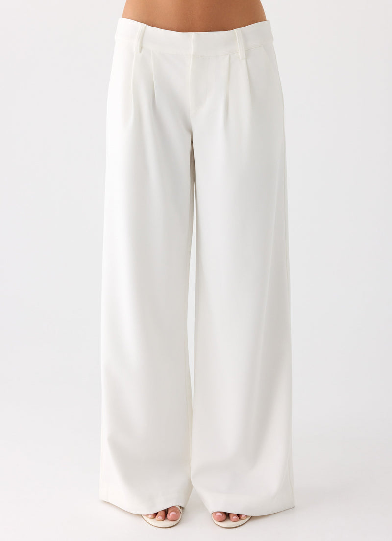 Samuel Low Rise Baggy Pants - White
