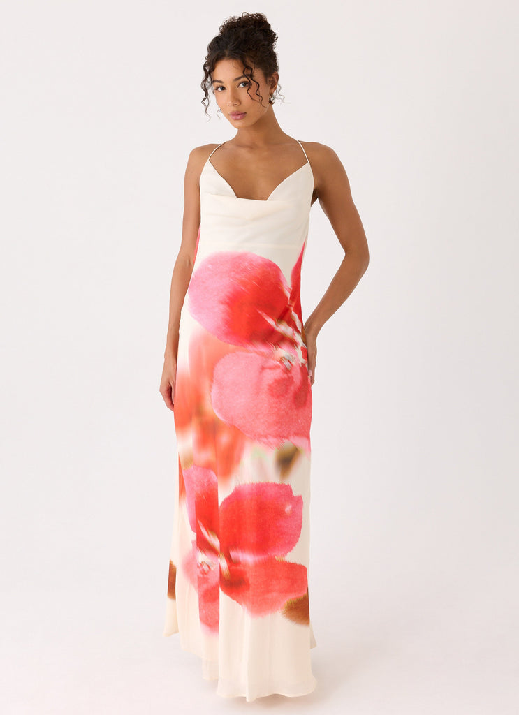 Samya Cowl Maxi Dress - Porcelain Rose