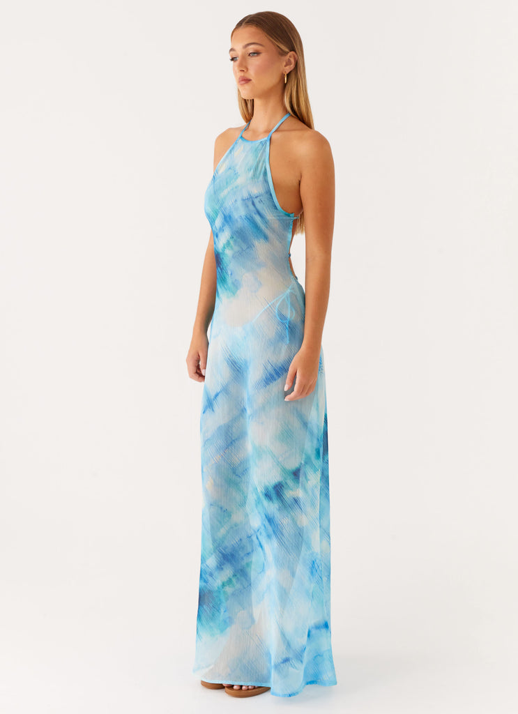 Sandra Maxi Dress Blue Tie Dye 2 Peppermayo
