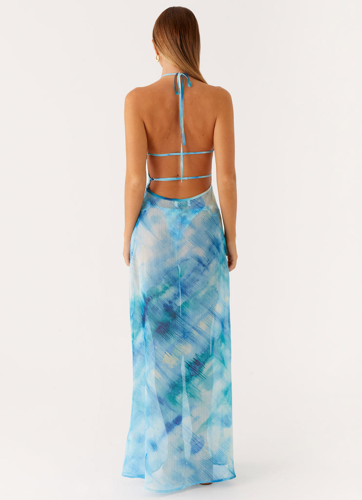 Sandra Maxi Dress Blue Tie Dye 3 Peppermayo