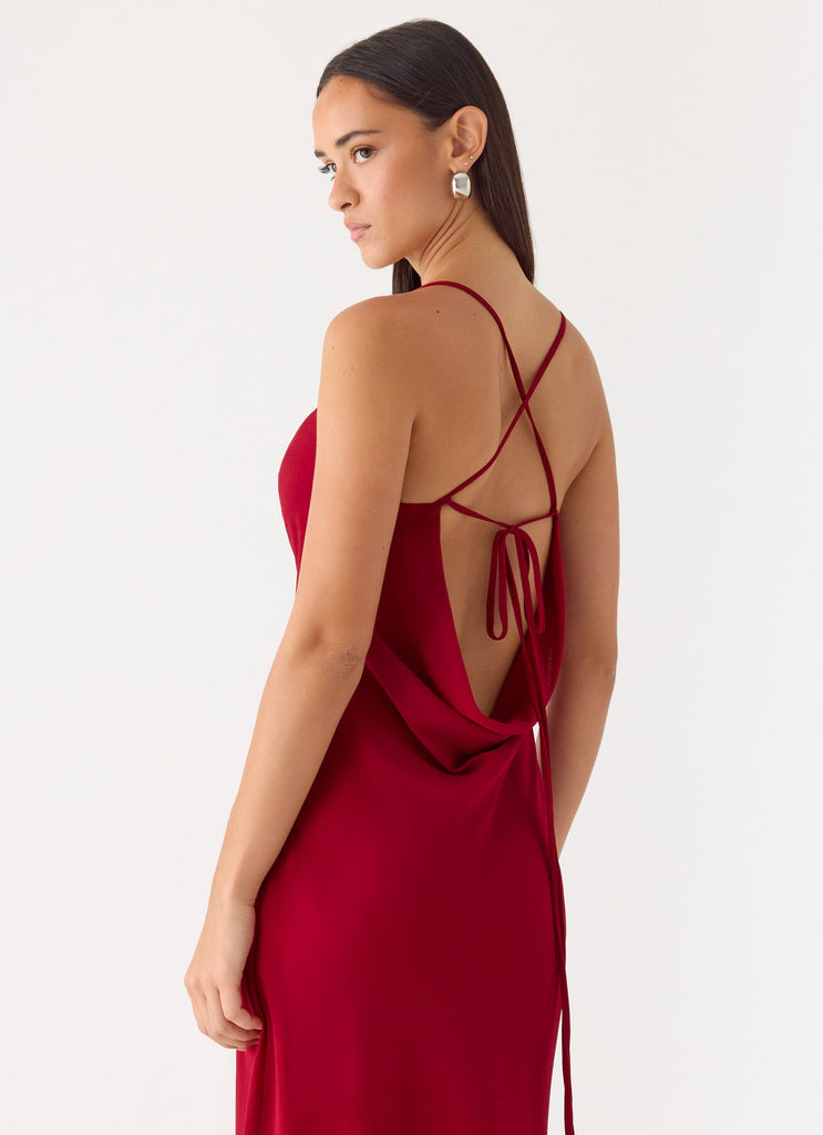Saria Maxi Dress - Deep Red