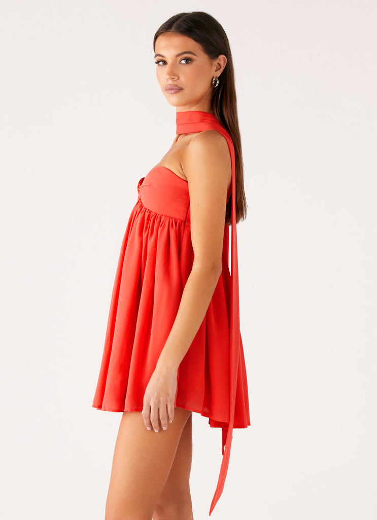 Saturn Mini Dress - Coral