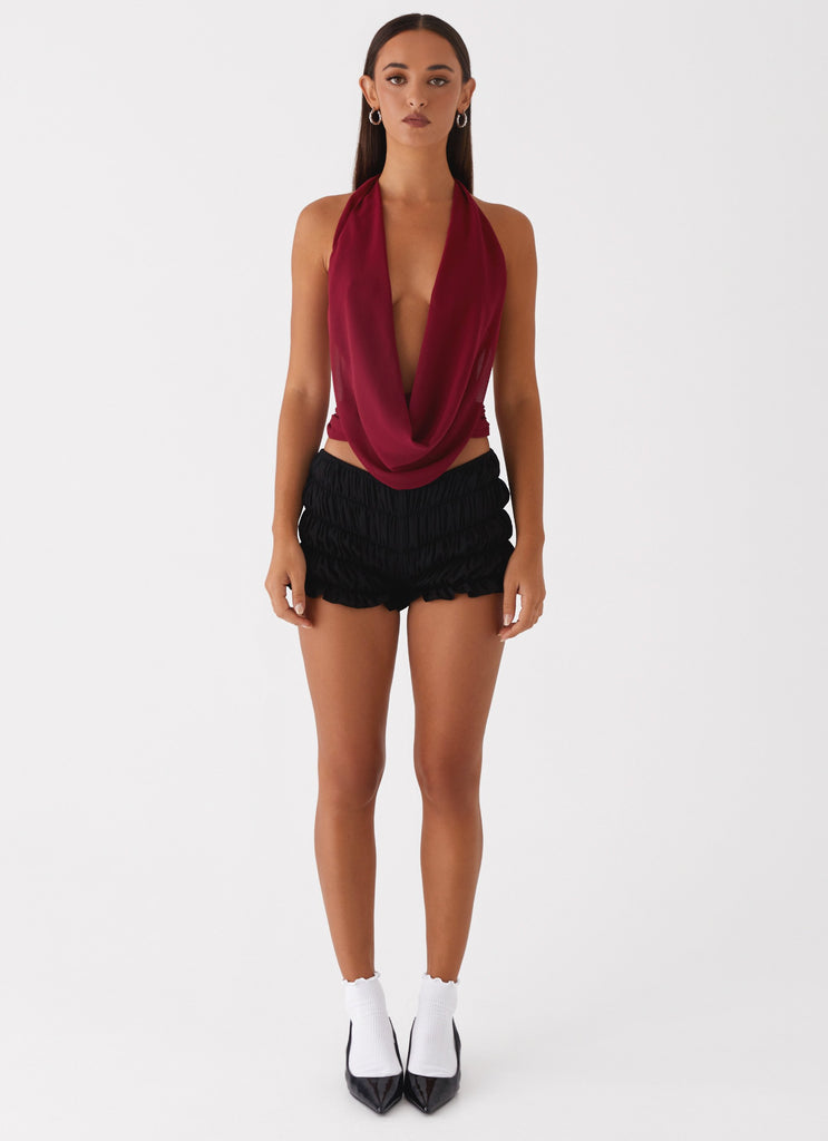 Maroon mesh top on sale