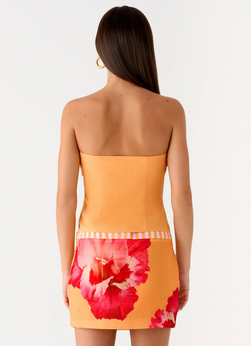 Saya Tie Top - Orange