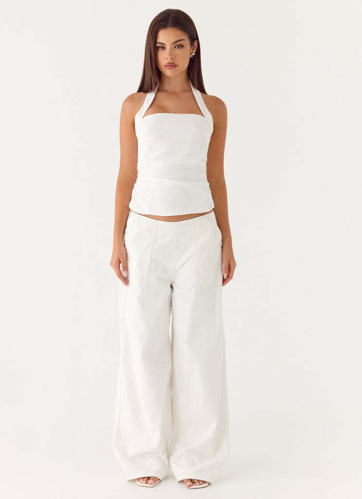 Seethal Low Rise Pants - White